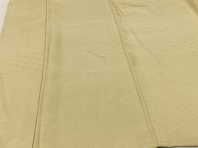 平和屋着物▽上質な色無地 単衣 松葉地紋 枯色 正絹 逸品 CAAU3813xi