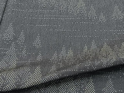 平和屋着物▽本塩沢 訪問着 単衣 樹林文 正絹 逸品 CAAU3820xi