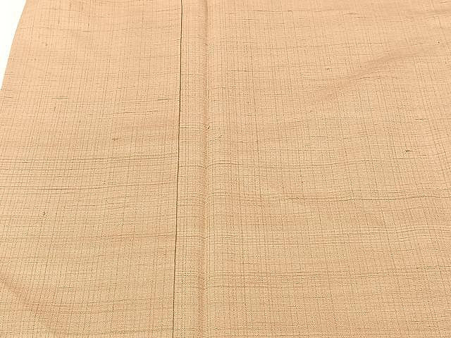 平和屋着物▽上質な紬 単衣 伽羅色 正絹 逸品 CAAU3821xi