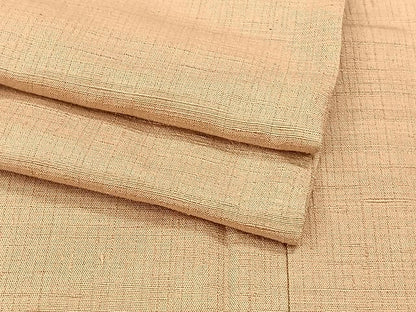 平和屋着物▽上質な紬 単衣 伽羅色 正絹 逸品 CAAU3821xi