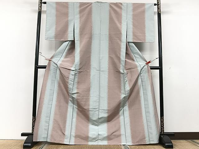 平和屋着物▽上質な紬 単衣 間道 正絹 逸品 CAAU3824xi