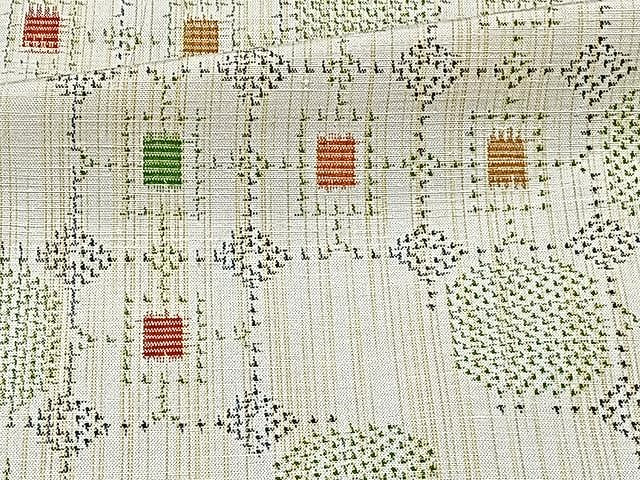 平和屋着物▽上質な紬 単衣 格子 正絹 逸品 CAAU3825xi