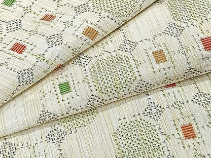 平和屋着物▽上質な紬 単衣 格子 正絹 逸品 CAAU3825xi