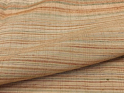 平和屋着物▽上質な紬 単衣 横段文 正絹 逸品 CAAU3826xi