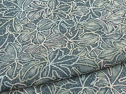 平和屋着物▽上質な小紋 単衣 葉尽くし 鬼しぼ縮緬 正絹 逸品 未使用 CAAU3832xi