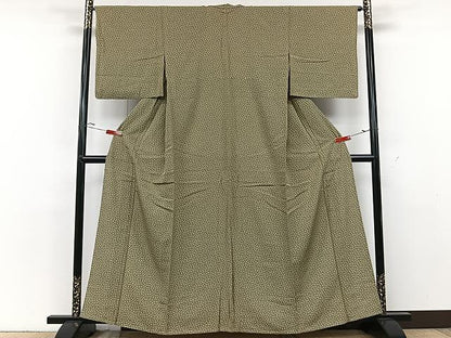 平和屋着物▽江戸小紋 単衣 小花文 正絹 逸品 CAAU3835xi