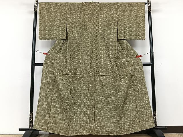 平和屋着物▽江戸小紋 単衣 小花文 正絹 逸品 CAAU3835xi