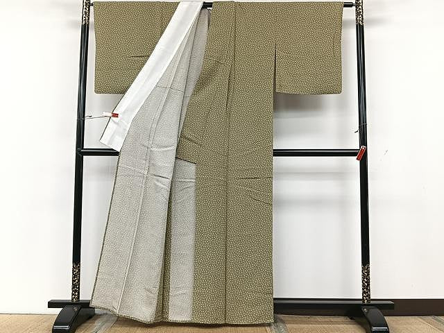 平和屋着物▽江戸小紋 単衣 小花文 正絹 逸品 CAAU3835xi