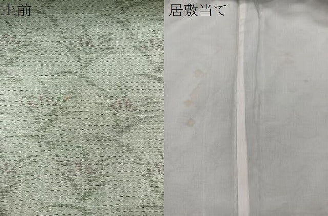 平和屋着物▽上質な紬 単衣 草花文 正絹 逸品 CAAU3839xi