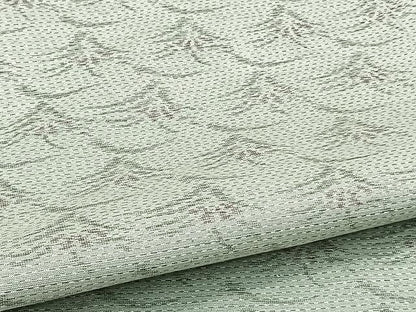 平和屋着物▽上質な紬 単衣 草花文 正絹 逸品 CAAU3839xi