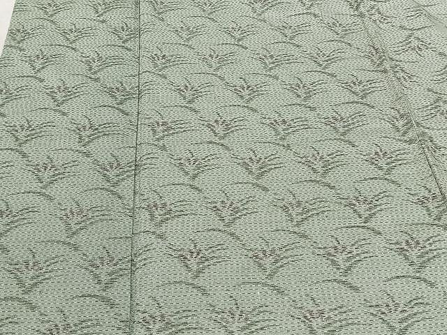 平和屋着物▽上質な紬 単衣 草花文 正絹 逸品 CAAU3839xi