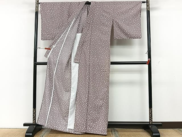 平和屋着物▽小紋　単衣　石畳文　洗える着物　CAAU3840xi