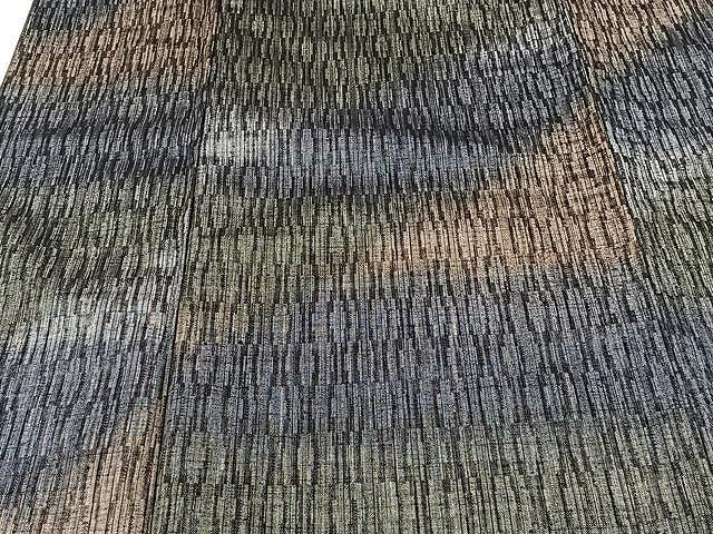 平和屋着物▽上質な紬 単衣 霞文 正絹 逸品 CAAU3841xi