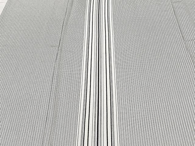 平和屋着物▽上質な小紋 単衣 縞 正絹 逸品 CAAU3843xi