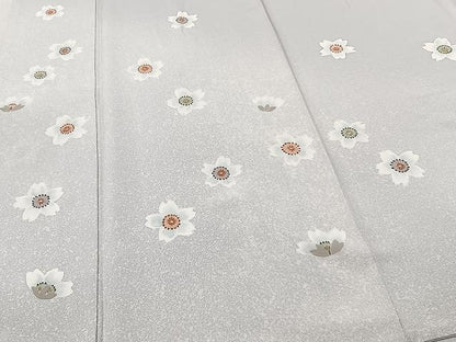 平和屋着物▽訪問着 単衣 舞桜 たたき染め 正絹 逸品 CAAU3844xi