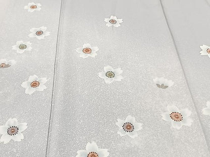 平和屋着物▽訪問着 単衣 舞桜 たたき染め 正絹 逸品 CAAU3844xi