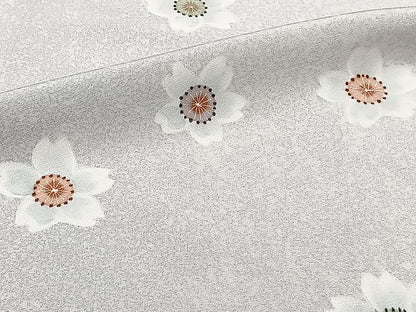 平和屋着物▽訪問着 単衣 舞桜 たたき染め 正絹 逸品 CAAU3844xi