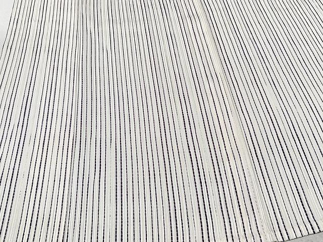 平和屋着物▽上質な小紋 単衣 縞 正絹 逸品 CAAU3845xi