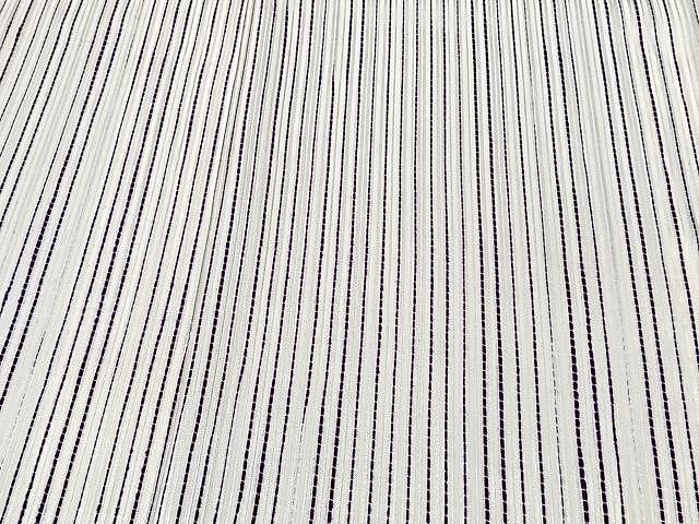平和屋着物▽上質な小紋 単衣 縞 正絹 逸品 CAAU3845xi