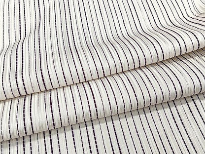 平和屋着物▽上質な小紋 単衣 縞 正絹 逸品 CAAU3845xi