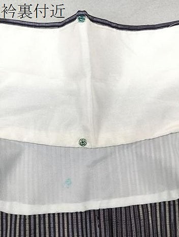 平和屋着物▽上質な紬 単衣 斜線間道 正絹 逸品 CAAU3846xi