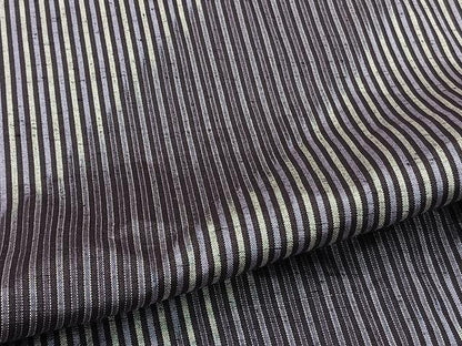 平和屋着物▽上質な紬 単衣 斜線間道 正絹 逸品 CAAU3846xi