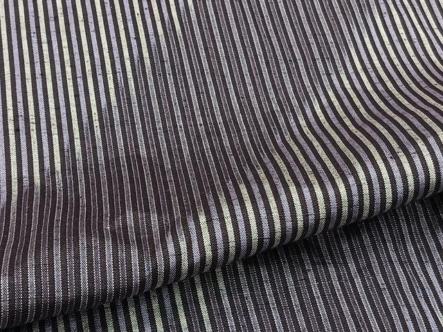 平和屋着物▽上質な紬 単衣 斜線間道 正絹 逸品 CAAU3846xi