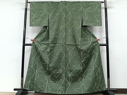 平和屋着物▽上質な紬 単衣 切嵌文 正絹 逸品 CAAU3848xi