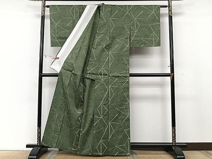 平和屋着物▽上質な紬 単衣 切嵌文 正絹 逸品 CAAU3848xi