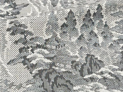 平和屋着物▽都喜ヱ門 本場大島紬 単衣 白大島 7マルキ 樹林文 総絣 藤絹織物謹製 正絹 逸品 CAAU3850xi