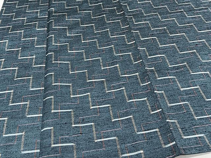 平和屋着物▽上質な紬 　単衣　 幾何学文　正絹　逸品　未使用　CAAU3851xi