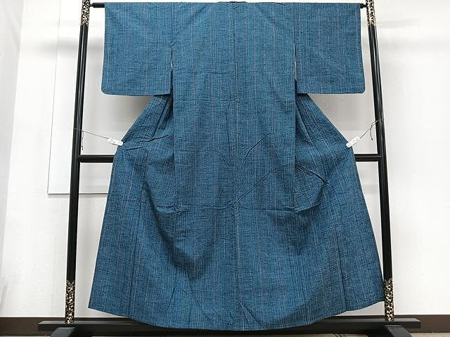 平和屋着物▽上質な紬 単衣 霞文 正絹 逸品 CAAU3853xi