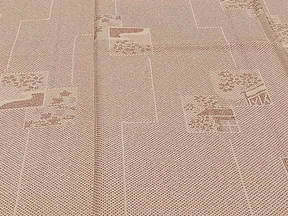 平和屋着物▽本塩沢 単衣 色紙吉祥文 正絹 逸品 CAAU3855xi