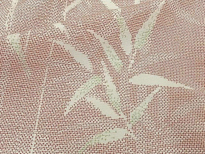 平和屋着物▽上質な紬 単衣 笹竹文 正絹 逸品 CAAU3856xi