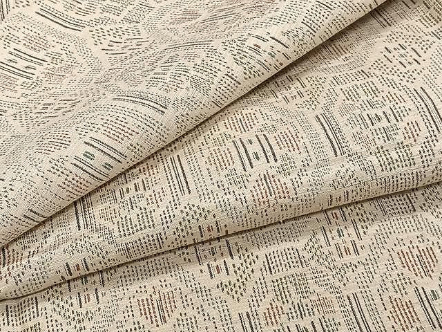 平和屋着物▽上質な紬　単衣　蜀江文　正絹　逸品　CAAU3858xi