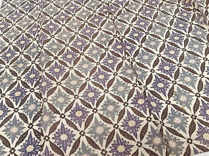 平和屋着物▽上質な小紋 単衣 型染め 七宝花文 正絹 逸品 CAAU3859xi