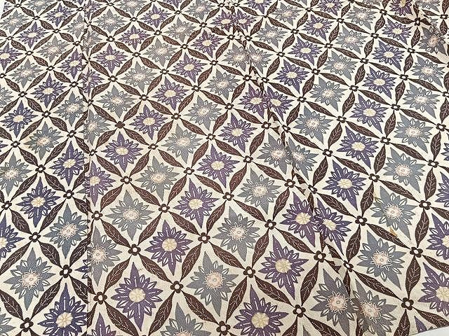 平和屋着物▽上質な小紋 単衣 型染め 七宝花文 正絹 逸品 CAAU3859xi
