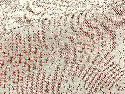 平和屋着物▽本塩沢　単衣　枝菊文　正絹　逸品　CAAU3861xi