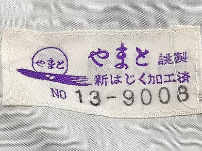 平和屋着物▽上質な紬　単衣　杢目絞り　縞　やまと誂製　正絹　逸品　CAAU3862xi