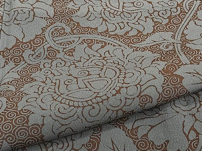 平和屋着物▽上質な小紋 単衣 花唐草文 正絹 逸品 CAAU3864xi