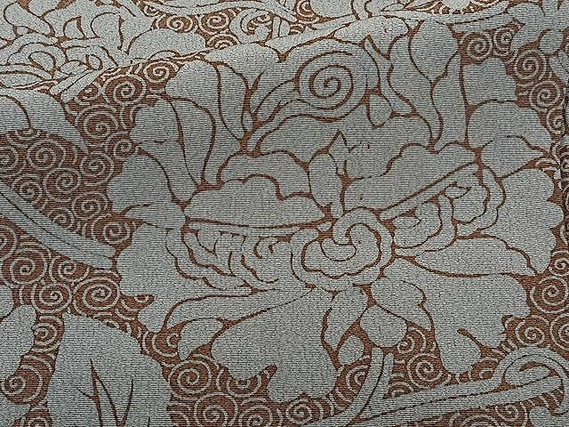 平和屋着物▽上質な小紋 単衣 花唐草文 正絹 逸品 CAAU3864xi