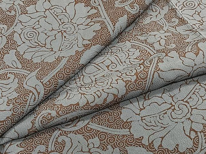 平和屋着物▽上質な小紋 単衣 花唐草文 正絹 逸品 CAAU3864xi