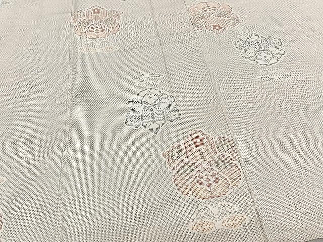 平和屋着物▽上質な紬 単衣 舞花文 正絹 逸品 CAAU3865xi