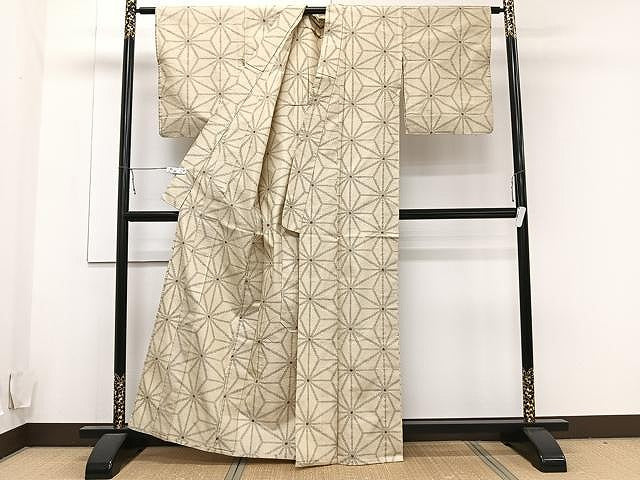 平和屋着物▽上質な紬　単衣　切嵌花文　正絹　逸品　AABB7749jh 平和屋着物▽上質な紬 単衣 切嵌花文 正絹 逸品 AABB7749jh 【公式通販】