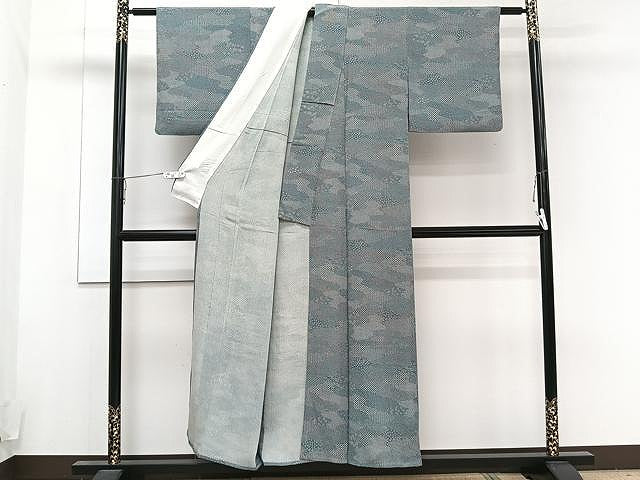 平和屋着物▽上質な小紋 単衣 吉祥文 正絹 逸品 CAAU3870xi