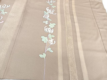 平和屋着物▽訪問着 単衣 手描き 枝乱菊 正絹 逸品 CAAU3871xi