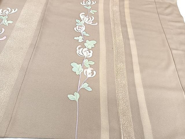 平和屋着物▽訪問着 単衣 手描き 枝乱菊 正絹 逸品 CAAU3871xi
