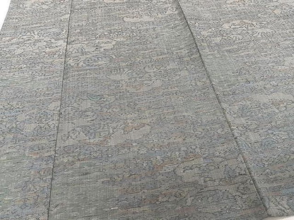 平和屋着物▽上質な紬 単衣 風景文 正絹 逸品 CAAU3874xi