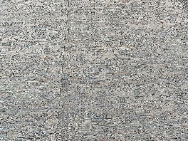 平和屋着物▽上質な紬 単衣 風景文 正絹 逸品 CAAU3874xi
