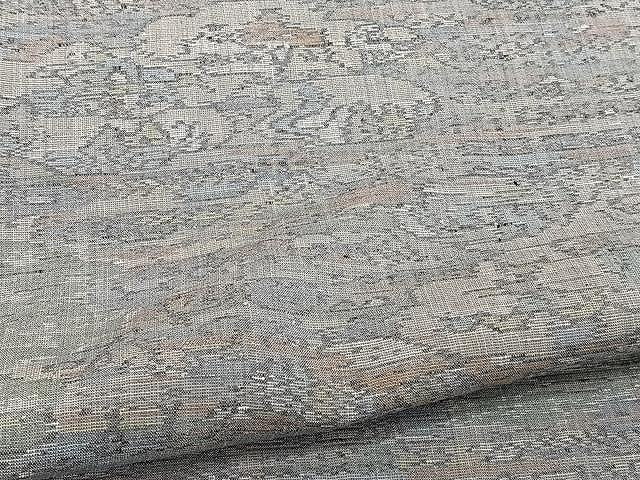 平和屋着物▽上質な紬 単衣 風景文 正絹 逸品 CAAU3874xi
